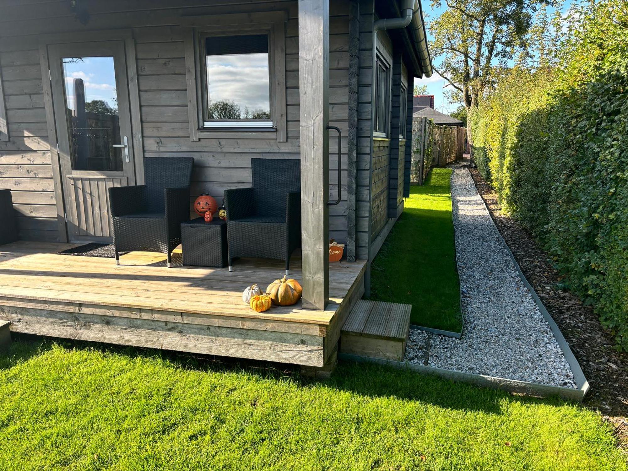 Drachtstercompagnie Chalet In Het Groen Met Airco מראה חיצוני תמונה
